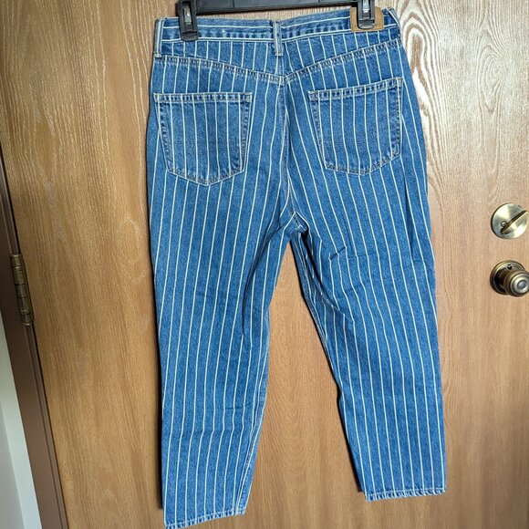 American Eagle Stripped Cropped Jeans, 6 - Picture 2 of 8